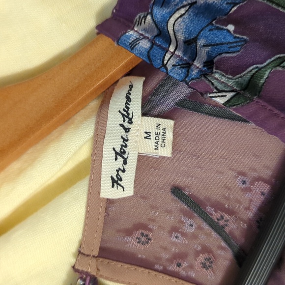 For Love and Lemons Cleo Floral Maxi dress in Violet size M - Picture 5 of 8